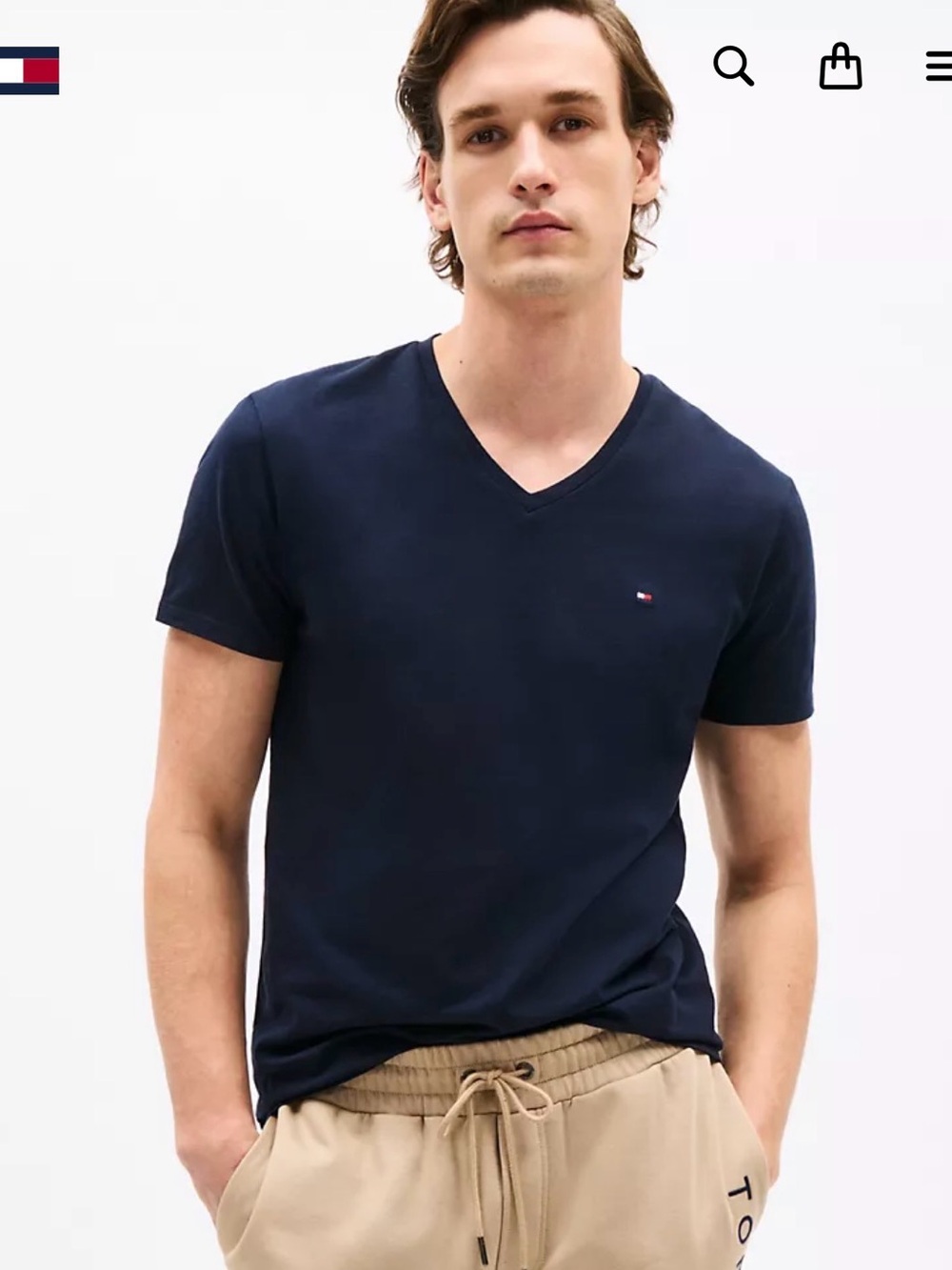 Tommy Hilfiger Slim Fit V-Neck Tee